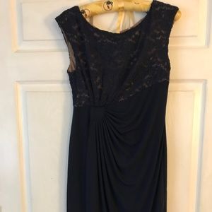 Navy Blue Lace Dress